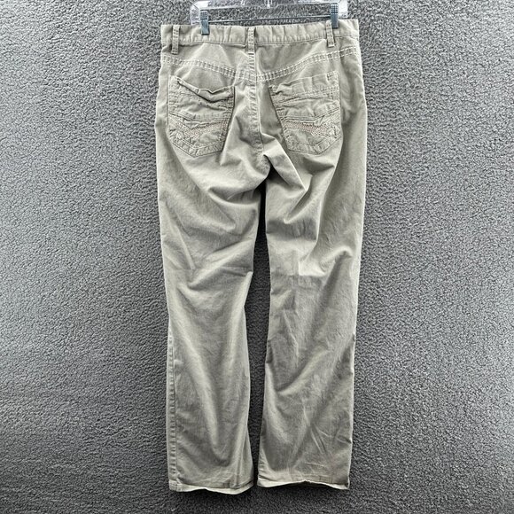 Bke Casuals Derek Pants Jeans Mens 34L Khaki Straight Leg * - Picture 2 of 11